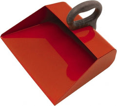 PRO-SOURCE - 14" Wide Handheld Dustpan - Steel Body, 6" Plastic Handle - Exact Tooling