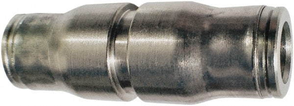 Legris - 5/16" Outside Diam, Nickel Plated Brass Push-to-Connect Tube Union - 435 Max psi, Tube to Tube Connection, FKM O-Ring - Exact Tooling
