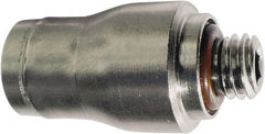 Legris - 4mm Outside Diam, M5x0.8 Metric, Nickel Plated Brass Push-to-Connect Tube Male Connector - 435 Max psi, Tube to Metric Thread Connection, FKM O-Ring - Exact Tooling