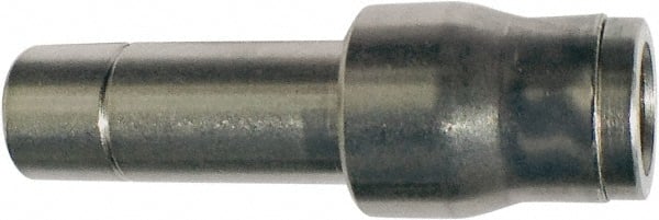 Legris - 4 x 8mm Outside Diam, Nickel Plated Brass Push-to-Connect Tube Plug-In Reducer - 435 Max psi, Tube to Stem Connection, FKM O-Ring - Exact Tooling