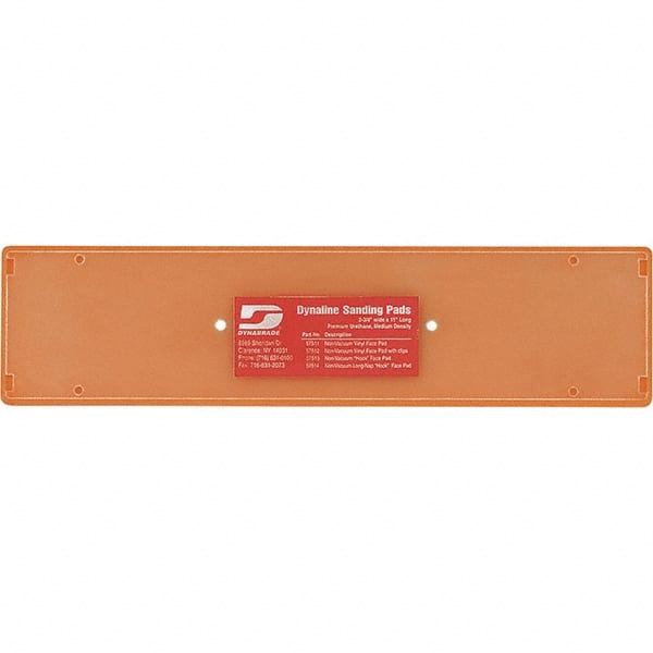 Dynabrade - 11 x 2-3/4" Rectangular Adhesive/PSA Backing Pad - File Board Sander Compatible, Screw Attachment, Nonvacuum Pad, 3/8" Thick, Medium Density - Exact Tooling
