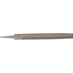 Stanley - 8" Long, Bastard Cut, Half Round American-Pattern File - Double Cut, 1/4" Overall Thickness - Exact Tooling