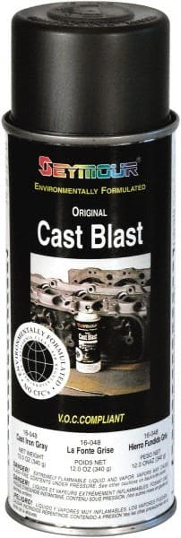 Seymour of Sycamore - Gray, 12 oz Net Fill, Flat, Metallic Spray Paint - High Temperature Compatible - Exact Tooling