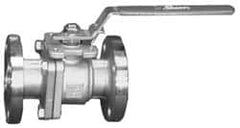 Sharpe Valves - 3/4" Pipe, Full Port, Carbon Steel Fire Safe Ball Valve - 2 Piece, Inline - One Way Flow, Flanged x Flanged Ends, Lever Handle, 725 WOG, 150 WSP - Exact Tooling