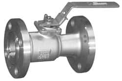 Sharpe Valves - 3" Pipe, Standard Port, Stainless Steel Standard Ball Valve - 1 Piece, Inline - One Way Flow, Flanged x Flanged Ends, Locking Lever Handle, 275 WOG, 150 WSP - Exact Tooling