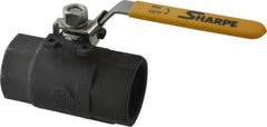 Sharpe Valves - 2" Pipe, Standard Port, Carbon Steel Steam Service Ball Valve - 1 Piece, Inline - One Way Flow, FNPT x FNPT Ends, Locking Lever Handle, 1,500 WOG, 250 WSP - Exact Tooling