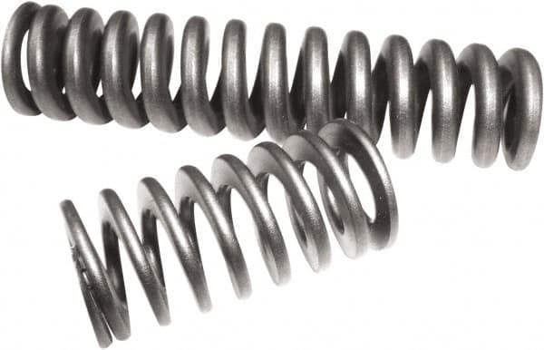 Associated Spring Raymond - 38.1mm OD, 3.429mm Wire, 76.2mm Free Length, Compression Spring - 360 Lb Spring Rating, 1200.96 N Max Work Load, Chrome Alloy Steel - Exact Tooling