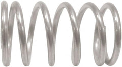 Associated Spring Raymond - 68mm OD, 5mm Wire, 120mm Free Length, Compression Spring - 34.58 Lb Spring Rating, 519.3 N Max Work Load, Stainless Steel - Exact Tooling