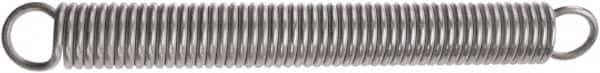 Associated Spring Raymond - 50.8mm OD, 636.63 N Max Load, 262.89mm Max Ext Len, Music Wire Extension Spring - 33.8 Lb/In Rating, 12.88 Lb Init Tension, 165.1mm Free Length - Exact Tooling