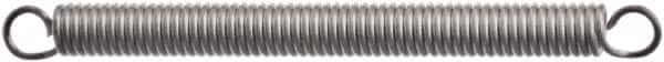 Associated Spring Raymond - 50.8mm OD, 530.31 N Max Load, 262.89mm Max Ext Len, Stainless Steel Extension Spring - 28.16 Lb/In Rating, 10.73 Lb Init Tension, 165.1mm Free Length - Exact Tooling