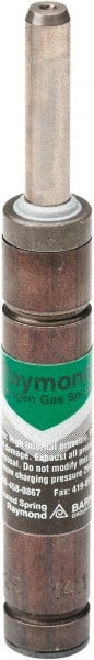 Associated Spring Raymond - M6 Fill Port, M6 Mt Hole, 6mm Rod Diam, 12mm Diam, 100mm Max Stroke, Green Nitrogen Gas Spring Cylinder - 145mm Body Length, 245mm OAL, 40 Lb Full Stroke Spring Force, 290 psi Initial Charge - Exact Tooling