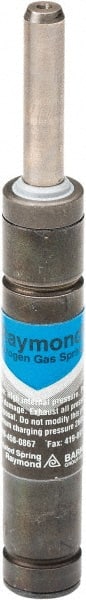 Associated Spring Raymond - 8mm Rod Diam, 19mm Diam, 10mm Max Stroke, Nitrogen Gas Spring Cylinder - 52mm Body Length, 62mm OAL, 650 psi Initial Charge - Exact Tooling