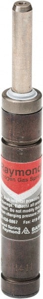Associated Spring Raymond - M6 Fill Port, M6 Mt Hole, 6mm Rod Diam, 12mm Diam, 10mm Max Stroke, Red Nitrogen Gas Spring Cylinder - 52mm Body Length, 62mm OAL, 121 Lb Full Stroke Spring Force, 290 psi Initial Charge - Exact Tooling