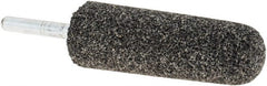 Made in USA - 1" Head Diam x 2-3/4" Thickness, A3, Tree End, Aluminum Oxide Mounted Point - Blue-Gray, Very Coarse Grade, 24 Grit, 16,100 RPM - Exact Tooling