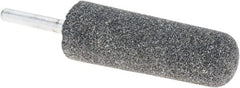 Made in USA - 1" Head Diam x 2-3/4" Thickness, A3, Tree End, Aluminum Oxide Mounted Point - Blue-Gray, Coarse Grade, 46 Grit, 16,100 RPM - Exact Tooling