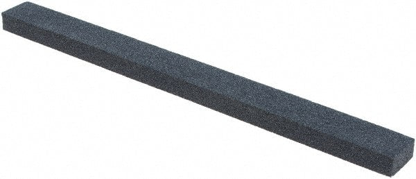 Made in USA - 150 Grit Silicon Carbide Rectangular Polishing Stone - Medium Grade, 1/2" Wide x 6" Long x 1/4" Thick - Exact Tooling