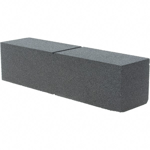 Made in USA - 80 Grit Silicon Carbide Rectangular Roughing Stone - Hard Grade, 2" Wide x 8" Long x 2" Thick - Exact Tooling