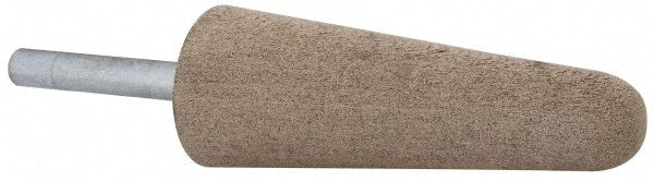 Made in USA - 1" Head Diam x 2-3/4" Thickness, A3, Tree End, Aluminum Oxide Mounted Point - Blue-Gray, Fine Grade, 120 Grit, 16,100 RPM - Exact Tooling