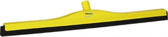Vikan - 28" Foam Rubber Blade Bench Squeegee - Double Edge, Yellow, Plastic Holder - Exact Tooling