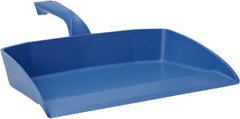 Vikan - 12-1/2" Wide Handheld Dustpan - Plastic Body, 4-1/2" Handle, Blue - Exact Tooling