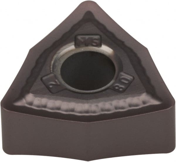 Kennametal - WNMG431 MS Grade KCU25 Carbide Turning Insert - AlTiN Finish, 80° Trigon, 1/2" Inscr Circle, 3/16" Thick, 1/64" Corner Radius - Exact Tooling