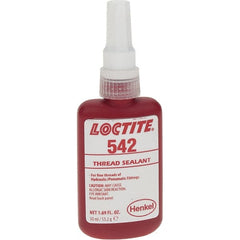 Loctite - 50 mL, Red, Medium Strength Thread Sealant - Series 542 - Exact Tooling