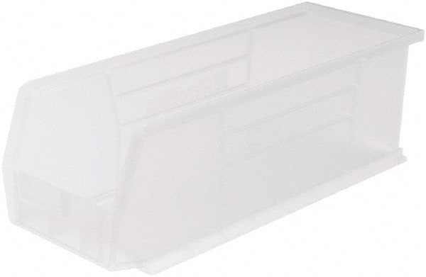 Akro-Mils - 50 Lb. Load Capacity, 14-3/4" Deep, Clear Polymer Hopper Stacking Bin - 5" High x 5-1/2" Wide x 14-3/4" Long - Exact Tooling