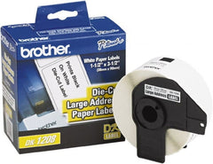 Brother - 1.4" Wide x 3-1/2" Long, White Paper Shipping Label - For PC Label Printers - Exact Tooling