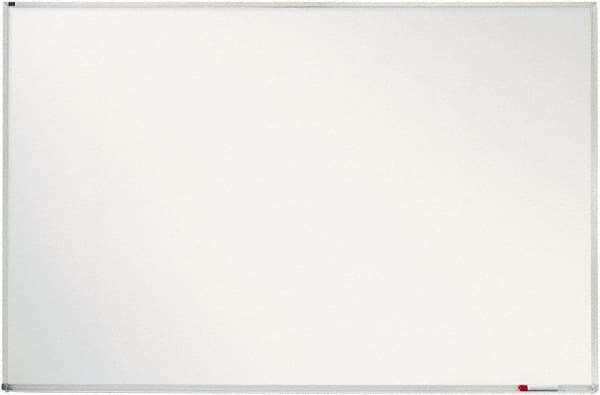 Quartet - 4' High x 8' Wide Porcelain on Steel Magnetic Marker Board - Anodized Aluminum, 3-1/8" Deep, Includes Mounting Kit - Exact Tooling