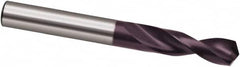 Guhring - 11.8mm 130° Parabolic Flute Powdered Metal Screw Machine Drill Bit - FIREX Finish, Right Hand Cut, 40mm Flute Length, 84mm OAL, Cone Relief Point, Straight Shank - Exact Tooling