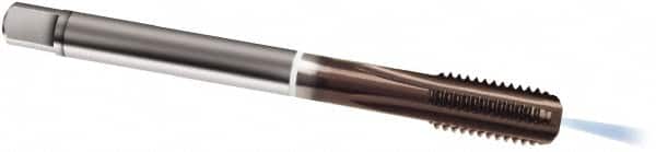 Guhring - M18x2.50 Metric, 5 Flute, TiAlN Finish, Cobalt Spiral Point Tap - Modified Bottoming Chamfer, Right Hand Thread, 125mm OAL, 6HX Class of Fit, Series 319 - Exact Tooling