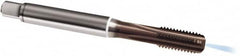 Guhring - M8x1.25 Metric, 4 Flute, TiAlN Finish, Cobalt Spiral Point Tap - Modified Bottoming Chamfer, Right Hand Thread, 90mm OAL, 6HX Class of Fit, Series 318 - Exact Tooling