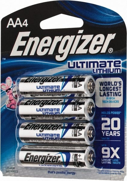 Energizer - Size AA, Lithium, Photo Battery - 1.5 Volts, Flat Terminal, FR6 - Exact Tooling