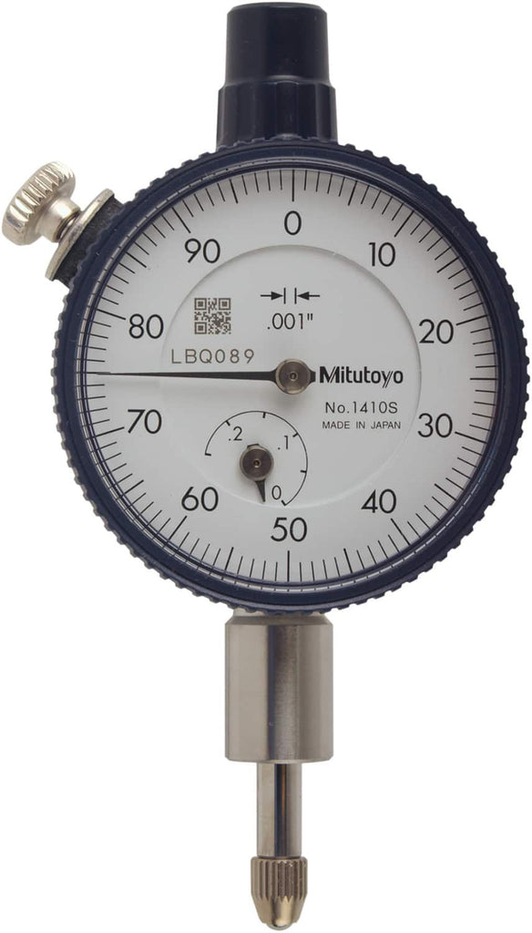Mitutoyo - Dial Drop Indicators; Maximum Measurement (Decimal Inch): 0.2500 ; Dial Graduation (Decimal Inch): 0.001000 ; Dial Reading: 0-100 ; Accuracy (Decimal Inch): 0.001 ; Dial Color: White ; Minimum Measurement (Decimal Inch): 0.001 - Exact Tooling