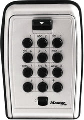 Master Lock - 3-1/8" Wide x 4.6" Overall Height, Push Button Combination, Wall Mount Key Safe - Zinc Finish - Exact Tooling