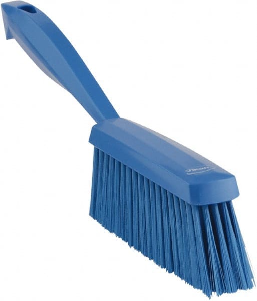 Vikan - 14" OAL, Polyester Staple Set Bench Brush - 2" Bristle Length, 6-3/8" Long Head, Blue - Exact Tooling