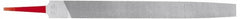 Simonds File - 4" Long, Smooth Cut, Mill American-Pattern File - Single Cut, Tang - Exact Tooling
