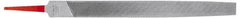 Simonds File - 12" Long, Second Cut, Half Round American-Pattern File - Double Cut, Tang - Exact Tooling