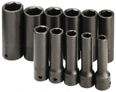 SK - 10 Piece 1/2" & 3/4" Drive Deep Well Impact Socket Set - Exact Tooling