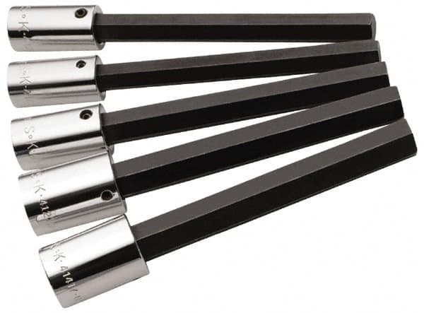 SK - 5 Piece 1/2" Drive Inch Hex Bit Socket Set - 5/16 to 5/8" Hex - Exact Tooling