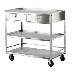 Lakeside - Mobile Work Benches; Type: Mobile Instrument Table ; Length: 36-3/8 (Inch); Depth (Inch): 20-1/8 ; Height (Inch): 35 ; Maximum Height (Inch): 35 ; Top Material: Stainless Steel - Exact Tooling