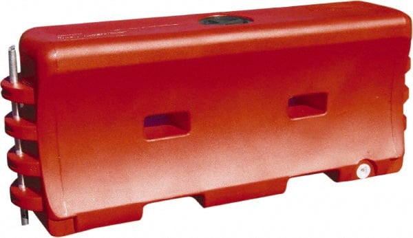 VizCon - 32" High x 6' Max Width Barrier - Low Density Polyethylene, Orange - Exact Tooling