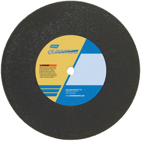 Norton - 16" Ceramic Cutoff Wheel - 5/32" Thick, 1" Arbor - Exact Tooling