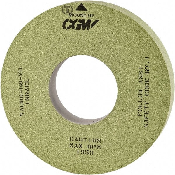 Camel Grinding Wheels - 16" Diam x 5" Hole x 3" Wide Centerless & Cylindrical Grinding Wheel - 80 Grit, Aluminum Oxide, Type 1, Vitrified Bond, No Recess - Exact Tooling