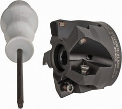 Kennametal - 2-1/2" Cut Diam, 0.138" Max Depth, 1" Arbor Hole, 5 Inserts, XE 16 Insert Style, Indexable Copy Face Mill - C7792VXE16-A2.5Z05R Cutter Style, 1.574" High, Through Coolant, Series 7792 - Exact Tooling