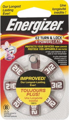 Energizer - Size 312, Zinc Air, 1 Pack, Hearing Aid Battery - 1.4 Volts, Button Tab Terminal, PR41 - Exact Tooling