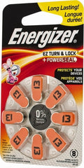 Energizer - Size 13, Zinc Air, 1 Pack, Hearing Aid Battery - 1.4 Volts, Button Tab Terminal, PR48 - Exact Tooling