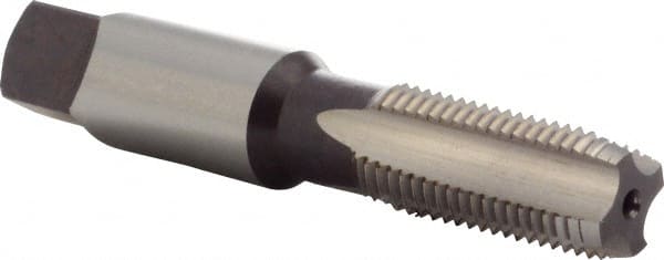 DORMER - 1/4-18 NPSM Thread, 4 Flute Standard Pipe Tap - 75mm OAL, 27mm Thread Length, Bright Finish, High Speed Steel - Exact Tooling