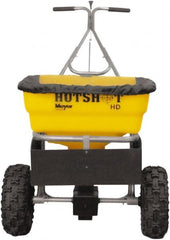 Meyer Products - 100 Lb Polypropylene Stainless Steel Walk Behind Broadcast Landscape Spreader - 13" Pneumatic Wheels - Exact Tooling