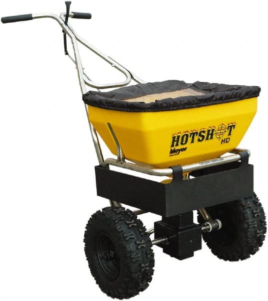 Meyer Products - 70 Lb Polypropylene Stainless Steel Walk Behind Broadcast Landscape Spreader - 13" Pneumatic Wheels - Exact Tooling